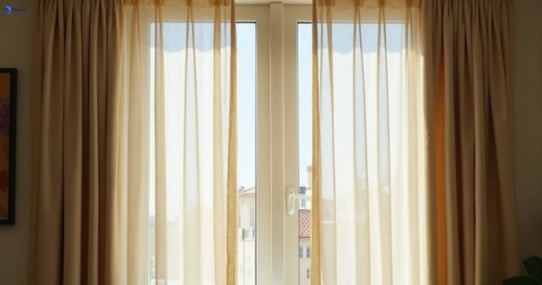 Dusty and dull curtains in padstow-heights-nsw before steam cleaning